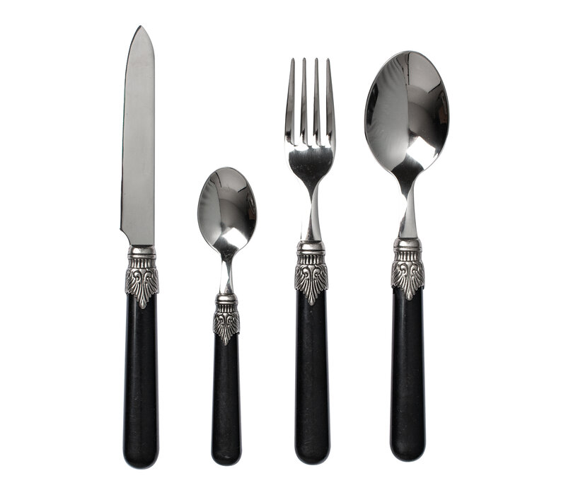 Brasserie Besteckset 24-teilig Schwarz