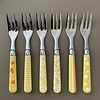 Kom Amsterdam Multi Colour 6 Cake Forks Mix Yellow