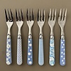 Kom Amsterdam Multi Colour 6 Cake Forks Sky Blue