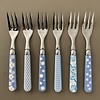 Kom Amsterdam Multi Colour 6 Cake Forks Sky Blue