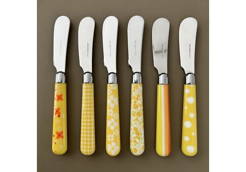 Kom Amsterdam Multi Colour 6 Butter Knives Mix Yellow