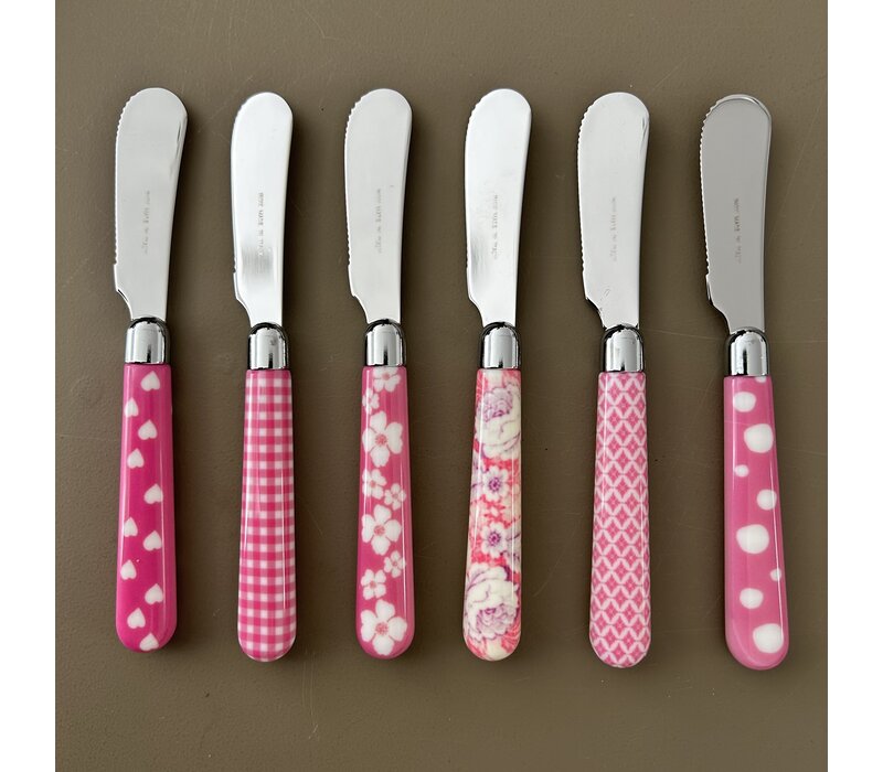 Multi Colour 6 Buttermesser Mix Rosa