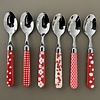 Kom Amsterdam Multi Colour 6 Small Spoons Mix Red