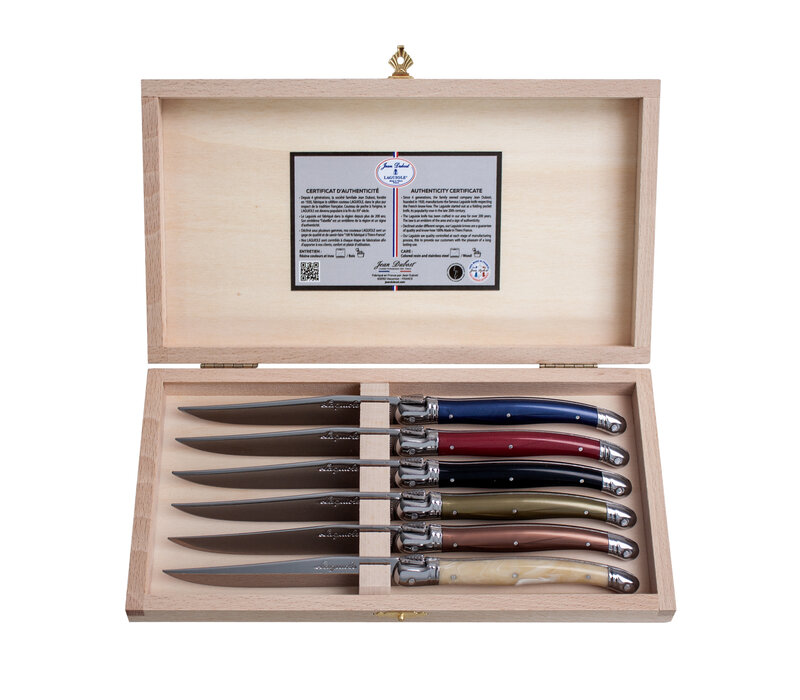 Laguiole Exclusive 6 Couteaux à Steak Automne en Coffret