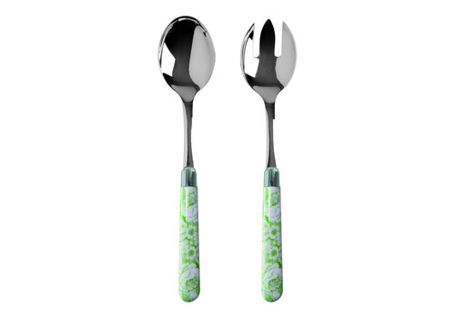 Multi Colour Multi Colour Salad Servers Camellia Green