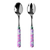 Multi Colour Salad Servers Camellia Pink