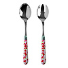 Multi Colour Salad Servers Primula Red