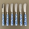 Kom Amsterdam Multi Colour 6 Couteaux à Beurre Points Bleu Clair