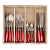 Murano Murano Dinerbestek (24-delig) – Voor 6 Personen – Rood in Houten Kist | Italiaans Design