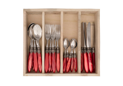 Murano Murano Service de table – Pour 6 personnes – Rouge