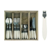 Murano 24-piece Dinner Cutlery Matte Ivory in Box