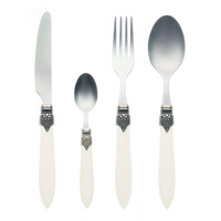 Murano 24-piece Dinner Cutlery Matte Ivory in Box