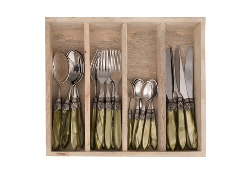 Murano Murano-Geschirrset – Für 6 Personen – Olive