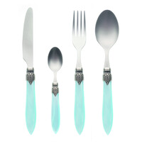 Murano 24-piece Dinner Cutlery Turquoise in Box