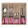 Murano Murano Dinner Cutlery (24-piece) – For 6 People – Pink in Wooden Box | Italian Design Murano Murano Dinner Cutlery (24-piece) – For 6 People – Pink in Wooden Box | Italian Design