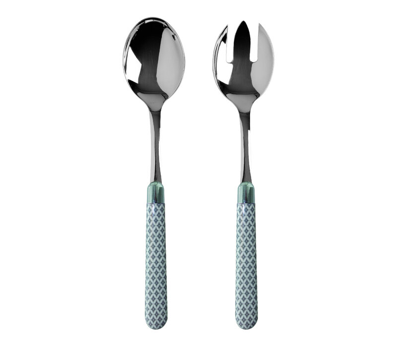 Multi Colour Salad Servers Damasco Grey