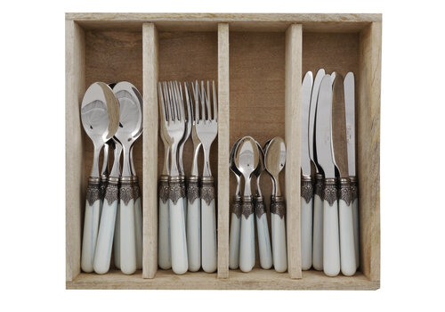 Vintage Vintage Couverts de Table 24 Pièces Lagune Bleu Ciel en Coffret
