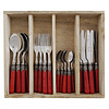 Vintage Vintage 24-piece Dinner Cutlery Pepper Red in Wooden Box