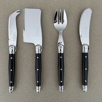 Laguiole Classic 4-piece Cheese Cutlery Small Black