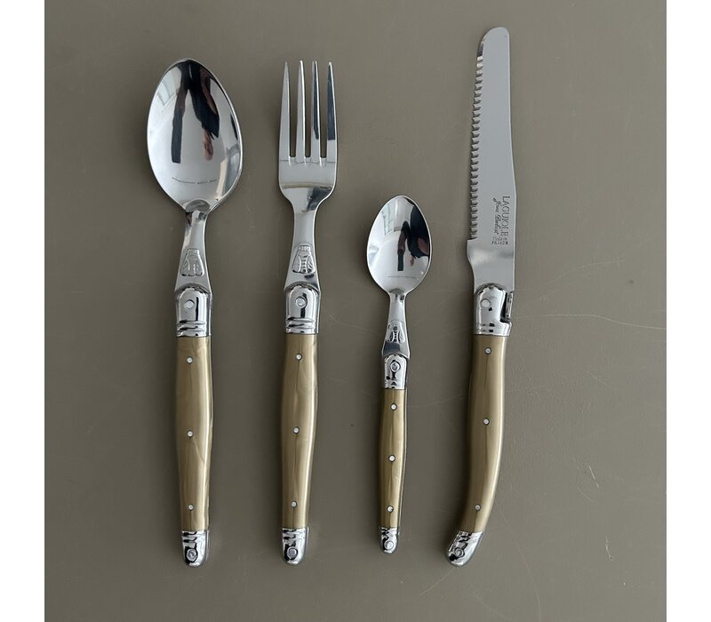 Laguiole Classic Cutlery set 24-piece Champagne Beige