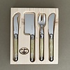 Laguiole Laguiole Classic 4-piece Cheese Cutlery Small Light Horn Effect