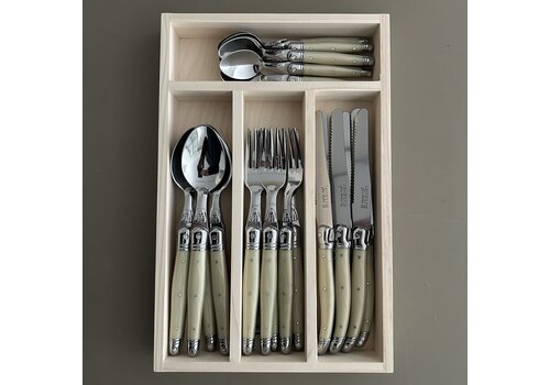 Laguiole Laguiole Classic Cutlery set 24-piece Natural