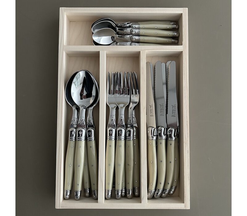 Laguiole Classic Cutlery set 24-piece Natural