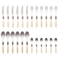 Murano Service à Dîner 24 Pièces Crème dans un Coffret
