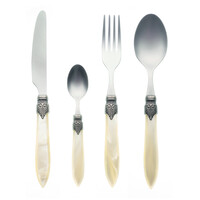 Murano Service à Dîner 24 Pièces Crème dans un Coffret