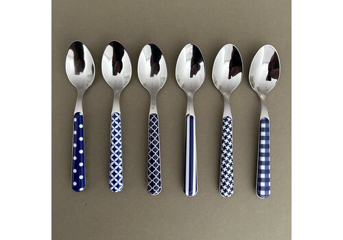 6 Small Spoons 'Provence Mix' Blue