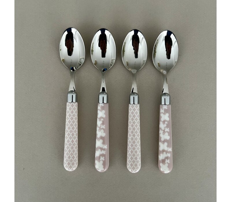 Multi Colour 4 Small Spoons Mix Light Grey