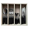 Murano Murano Dinerbestek (24-delig) – Voor 6 Personen – Zwart in Houten Kist | Italiaans Design