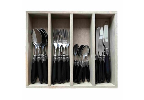 Murano Murano Dinercouvert – Voor 6 Personen– Zwart