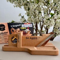 Jean Dubost So Apéro® Premium Sausage Guillotine – 100% Made in France with Beech Wood and Certified Blade for Perfect Slicing
