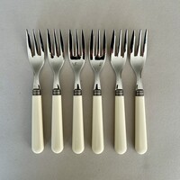 Manoir 6 Cake Forks Ivory