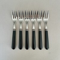 Manoir 6 Cake Forks Black