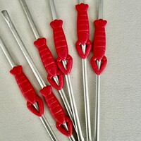 Jean Dubost Meeresfrüchte-Set ‚Rot‘ - 6 Hummergabeln