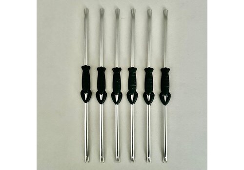 Jean Dubost Jean Dubost 6 Lobster Forks 'Black' in Display