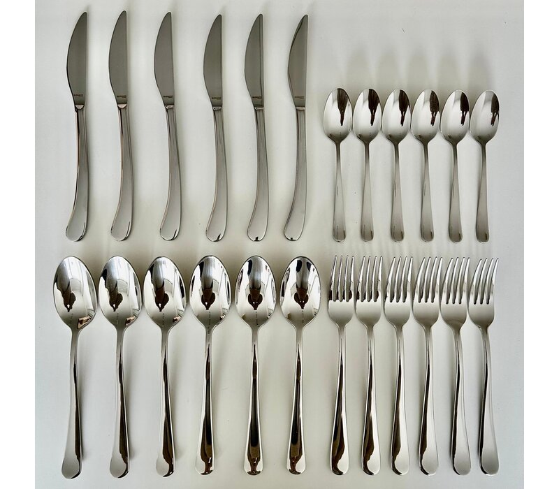 BF2038 Ménagère 24 pièces Bugatti Settimocielo en acier inoxydable dans un coffret