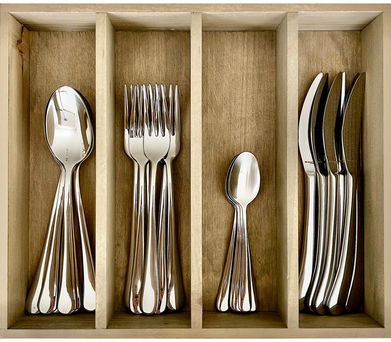 BF2038 Ménagère 24 pièces Bugatti Settimocielo en acier inoxydable dans un coffret