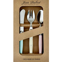Laguiole Couverts pour Enfants 3 pièces - Couleurs pastel, parfaits pour les tout-petits et les jeunes enfants, acier inoxydable de haute qualité, lavable au lave-vaisselle