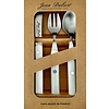 Laguiole Jean Dubost 3-Piece Children's Cutlery - White, Perfect for Toddlers and Young Children, High Quality Stainless Steel, Dishwasher Safe