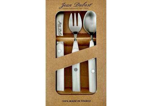 Laguiole Jean Dubost 3-piece Children's Cutlery White