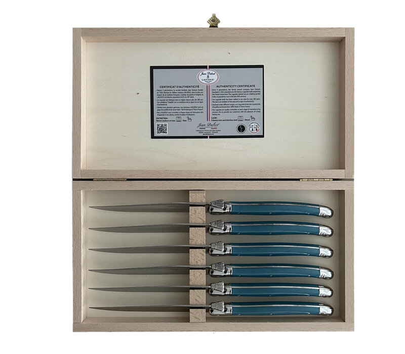Laguiole Exclusive 6 Steakmesser Petrol