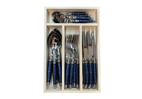 Laguiole Laguiole Classic Couverts Steak 24 Pièces Bleu