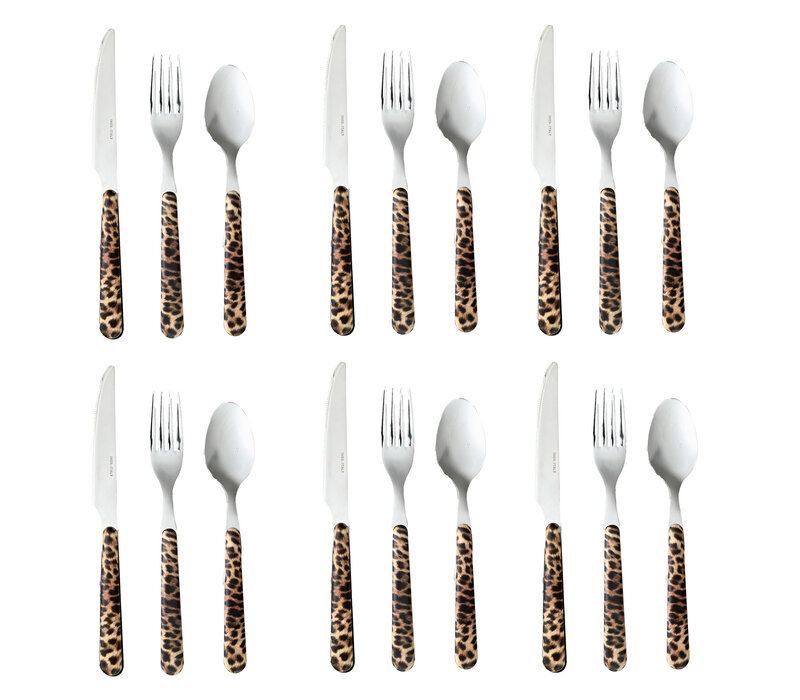Panther 18-piece Breakfast Cutlery in Wooden Box