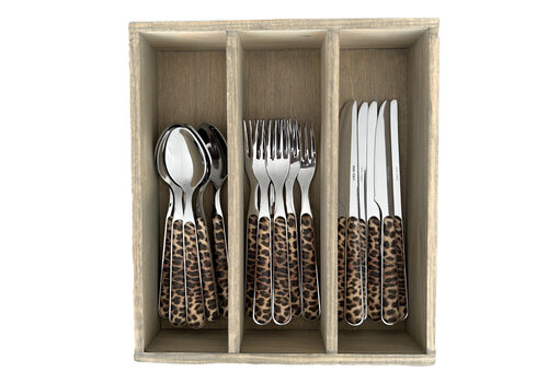 Panther 18-piece Breakfast Cutlery in Wooden Box
