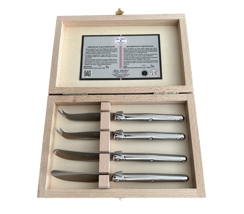 Laguiole Premium 2 Butter Knives & 2 Cheese Knives Stainless Steel