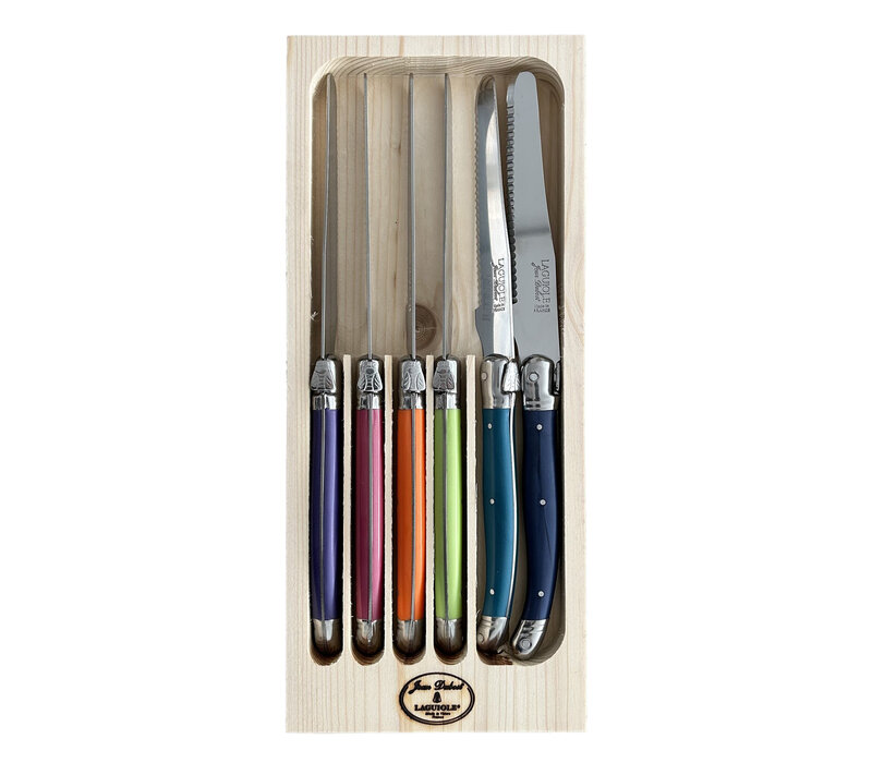 Laguiole Classic 6 Tafelmesser Provence Mischung