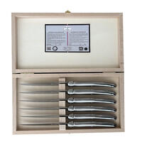 Laguiole Classic 6 Steakmesser Edelstahl in Holzbox